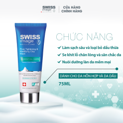 Mặt Nạ Dưỡng Ẩm Dành Cho Da Hỗn Hợp Đến Da Dầu Swiss Image Pore Tightening & Mattifying Clay Mask 75ml