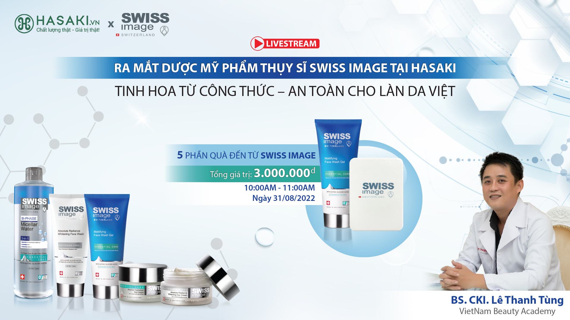 Sự kiện ra mắt Dược Mỹ Phẩm Thụy Sĩ Swiss Image tại Hasaki