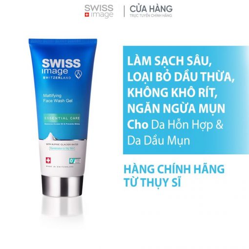 Gel Rửa Mặt Hằng Ngày Dành Cho Da Hỗn Hợp Và Da Dầu Swiss Image Mattifying Face Wash Gel 5ml