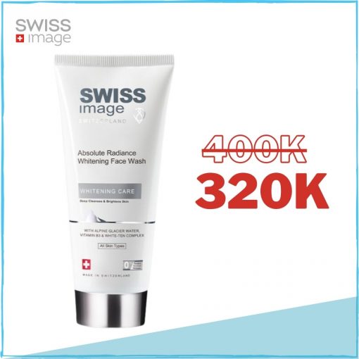 Gel Rửa Mặt Làm Sạch Dưỡng Trắng Da Bổ Sung Collagen Cho Mọi Loại Da Swiss Image Absolute Radiance Whitening Face Wash 200ml