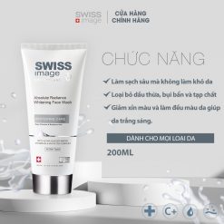 Gel Rửa Mặt Làm Sạch Dưỡng Trắng Da Bổ Sung Collagen Cho Mọi Loại Da Swiss Image Absolute Radiance Whitening Face Wash 200ml