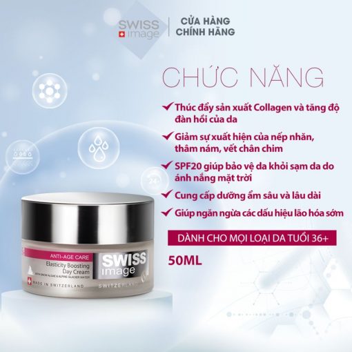 Kem Dưỡng Ẩm Giảm Nếp Nhăn Chống Lão Hoá Ban Ngày Swiss Image 36+ Elasticity Boosting Day Cream 50ml (Tuổi từ 36+)