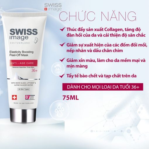 Kem Mặt Nạ Giảm Nám Tàn Nhang Chống Lão Hoá Swiss Image 36+ Elasticity Boosting Peel-Off Mask 75ml (Tuổi từ 36+)