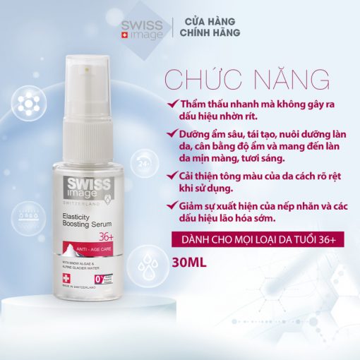 Serum Chống Lão Hoá Giảm Nếp Nhăn Swiss Image 36+ Elasticity Boosting Serum 30ml (Tuổi từ 36+)