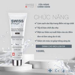 Sữa Rửa Mặt Dưỡng Trắng Swiss Image 3 Trong 1 Absolute Radiance Whitening Cleanser Wash-Scrub-Mask 100ml