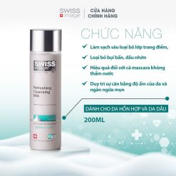 Sữa Rửa Mặt Làm Sạch Ngừa Mụn Không Khô Rít Dành Cho Da Hỗn Hợp Đến Da Dầu Swiss Image Refreshing Cleansing Milk 200ml