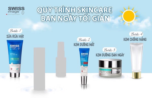 quy trình skincare ban ngày tối giản