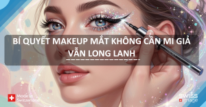 makeup mắt không cần mi giả