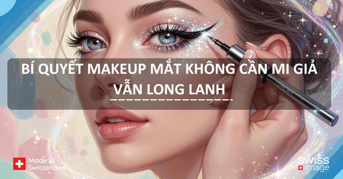 makeup mắt không cần mi giả